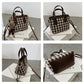 Houndstooth or Checkerboard Fashion Plaid Shoulder Handbag