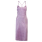 Sexy Strap Satin Organza-Print Textured Cocktail Dress