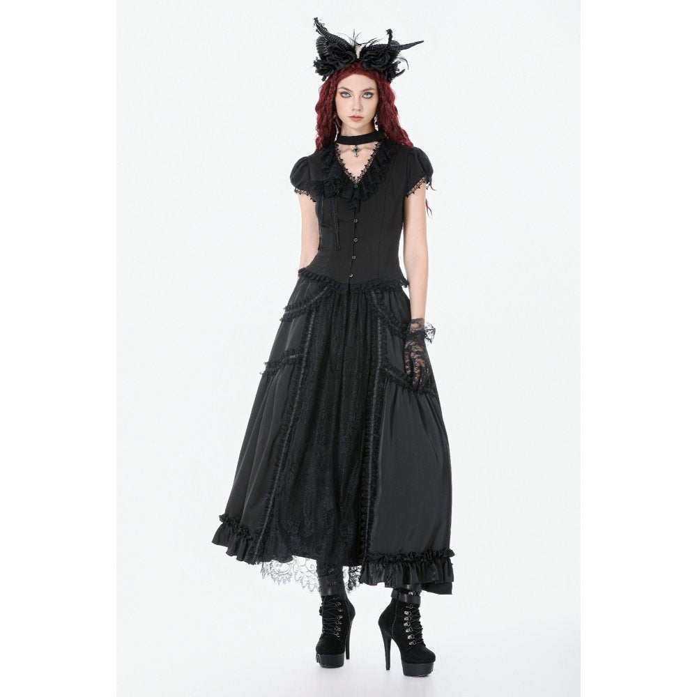 Dark in Love Belladonna Floor-Length Vintage Skirt