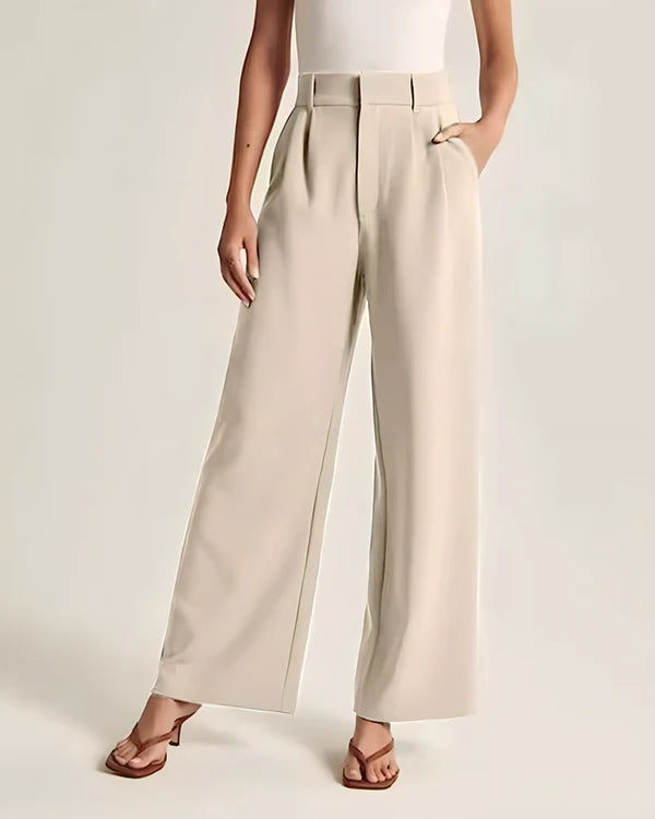 Women's Light Wide-Leg Tailored Pants