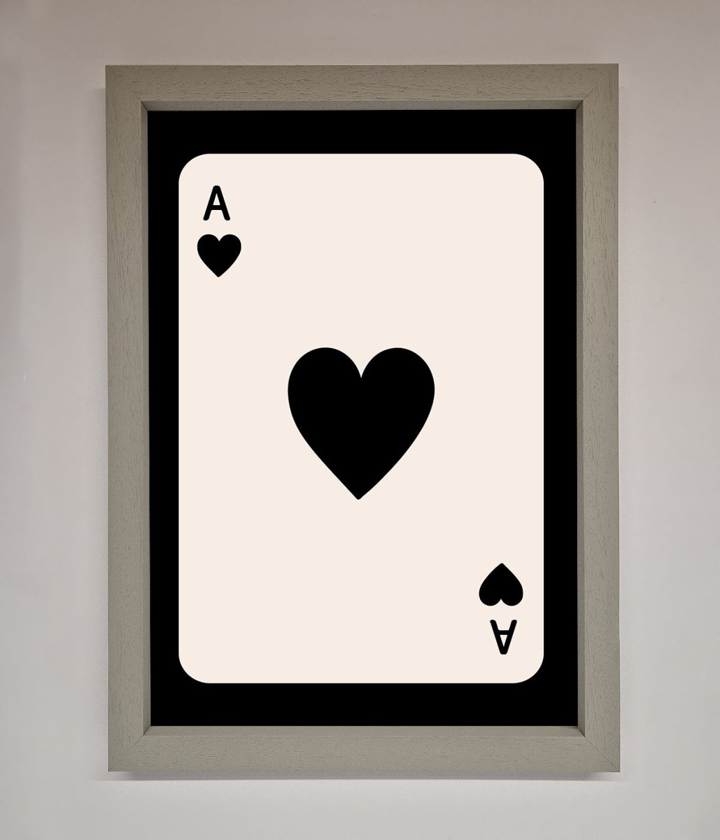 Ace of Hearts Framed Poster