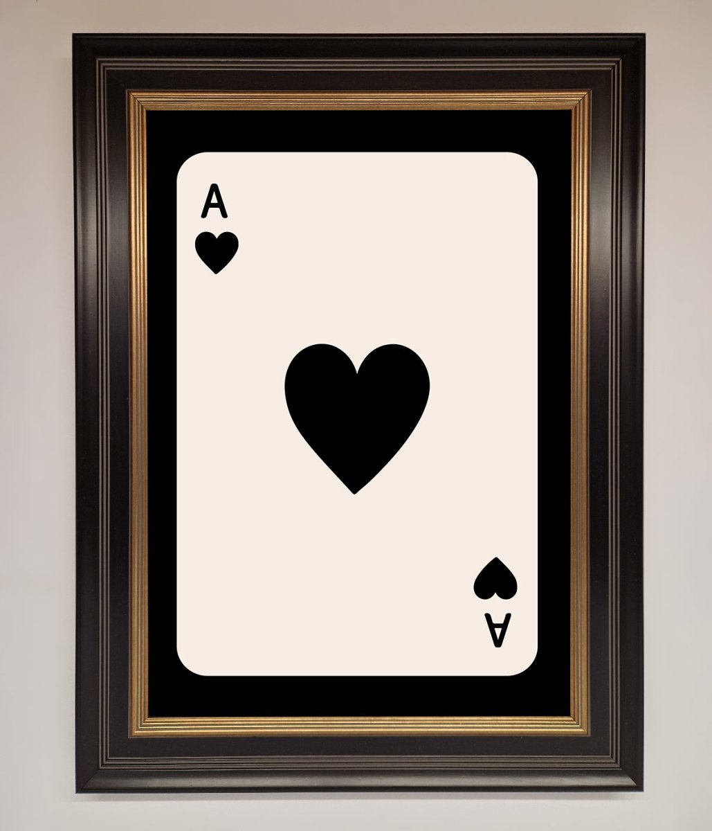 Ace of Hearts Framed Poster
