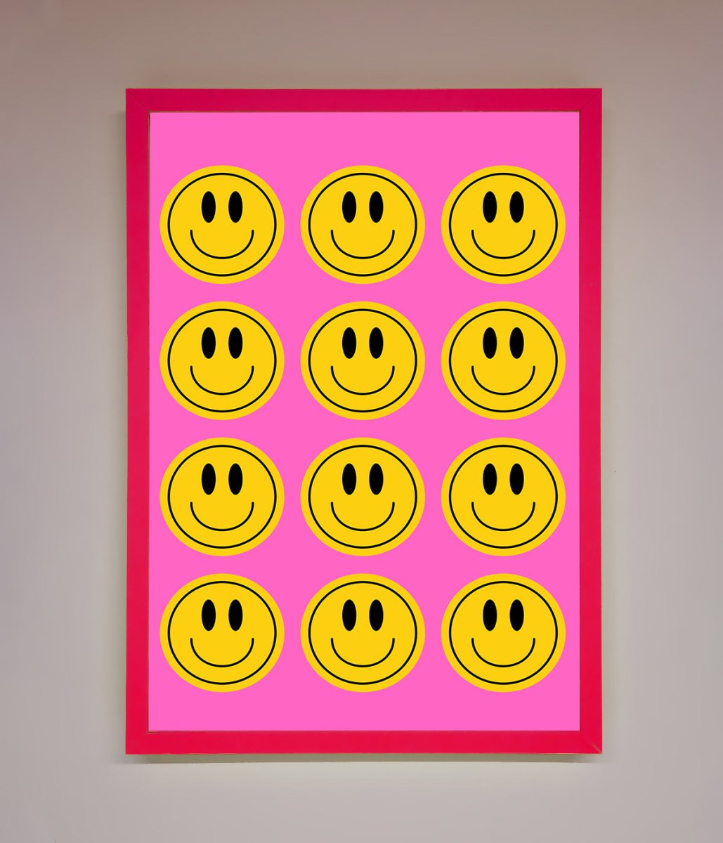 Acid Smile, Faces Framed Poster