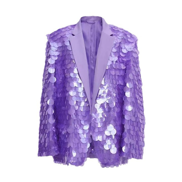 Loose Petal Sequins Women's Fashion Tuxedo, Glam Eveningwear