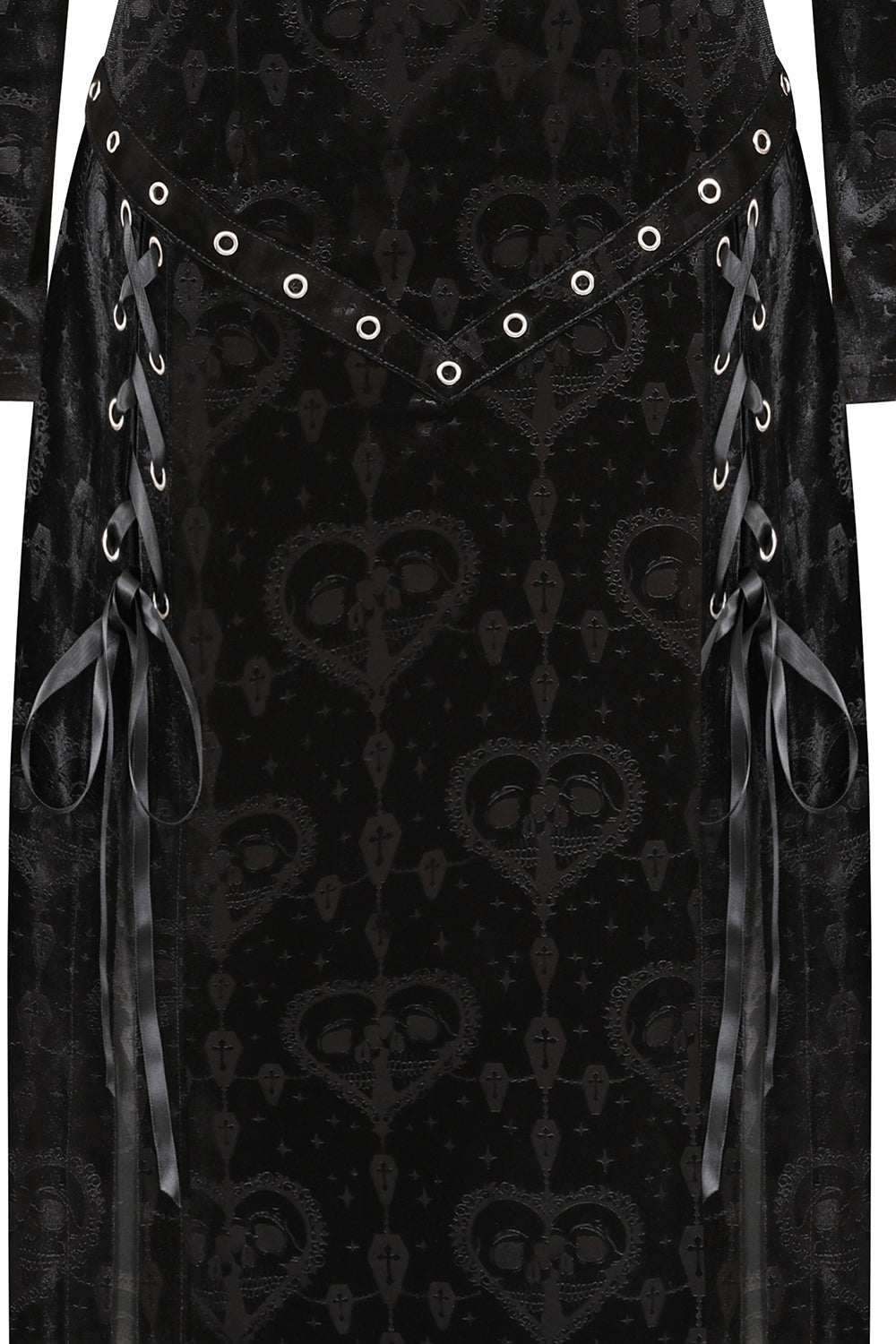 Banned Amara Gothic Burnout Velvet Long Dress