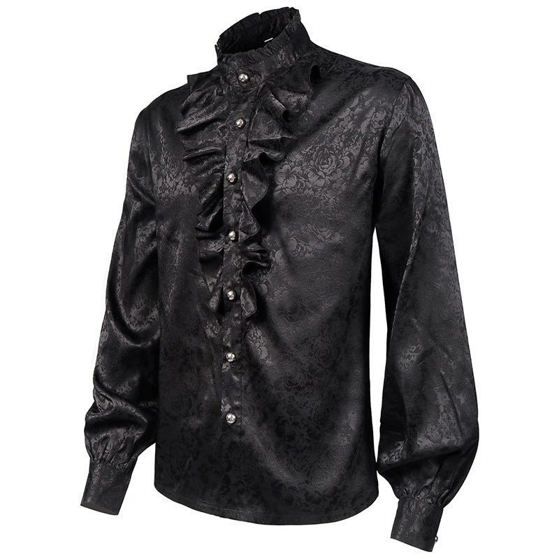 Medieval Costume Unisex Pleated, Glam Dress Shirt