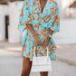 Vireous Fashion Print Doll-Sleeve Loose Summer Dress