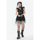 Dark in Love Seraphina Tiered Mesh and Ruffle Goth Gown