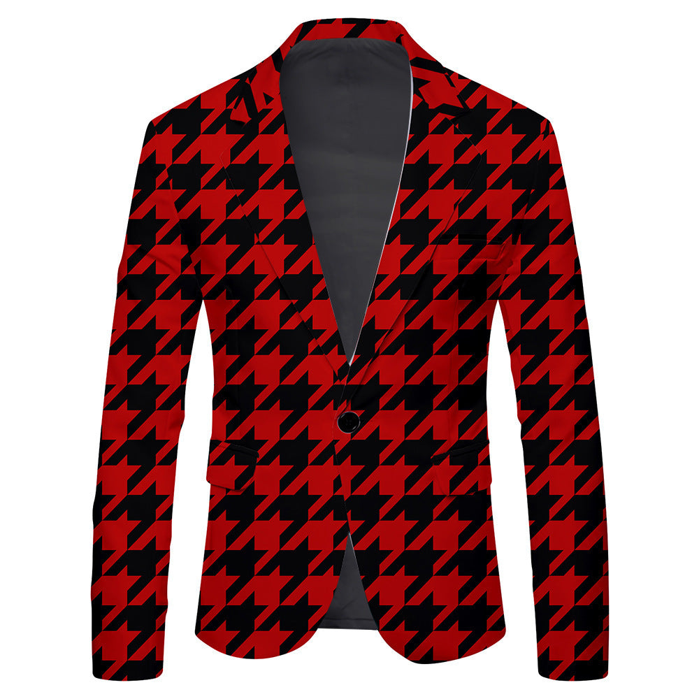 Men's Single Breasted Polka Dot, Bright Summer Stripes Tailored Jacket, Multi Designs