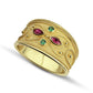 Zirconia Inlaid Universal Ring, 18K Gold Plated