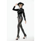 Dark in Love Serpentine Mesh-Panel Leggings
