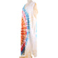 Vireous Tie-Dye Printed Robe, Women's Loose Beach Cover-Up