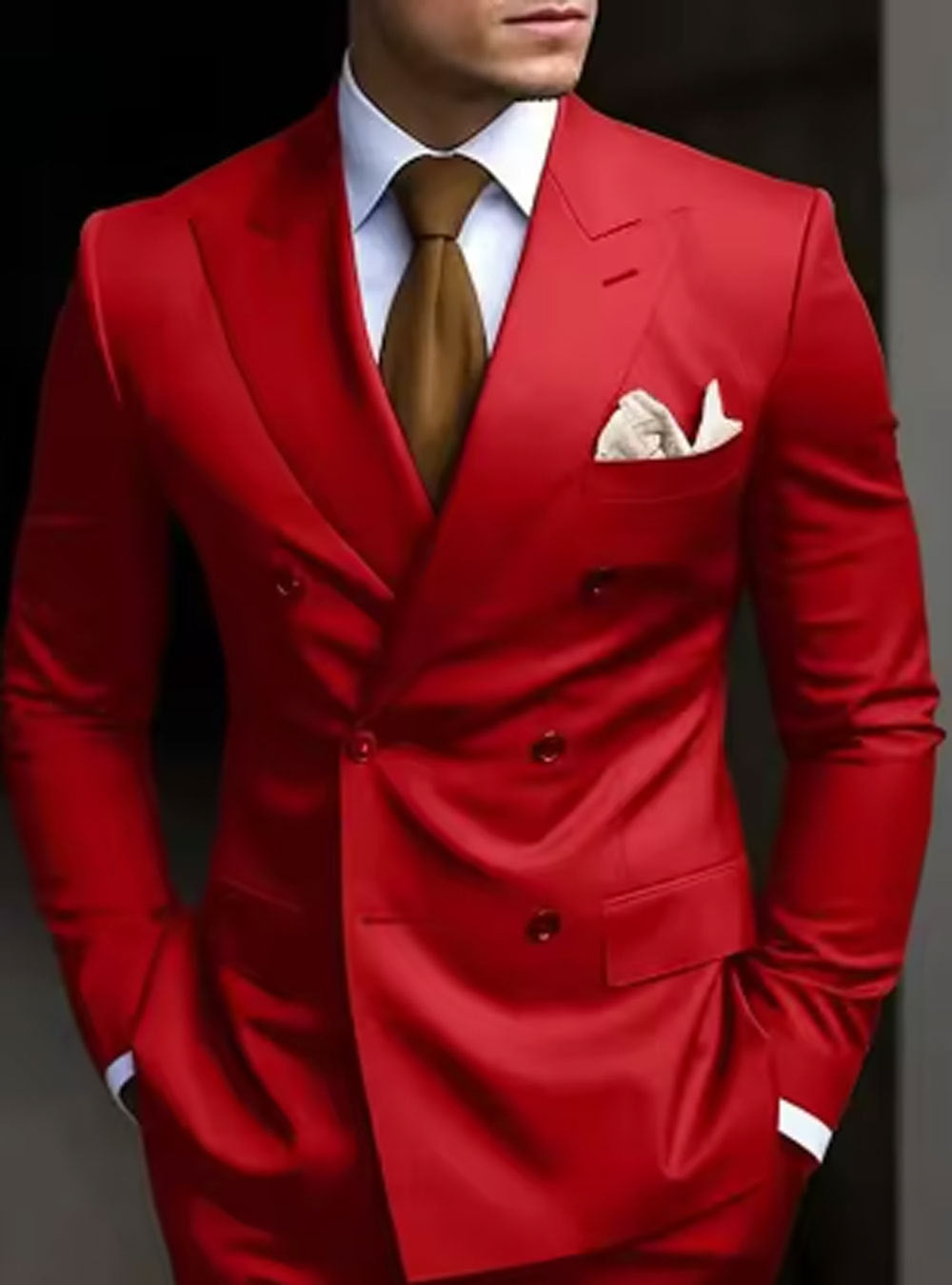 Men's Two-Piece Classic Business Suit, Plus Sizes