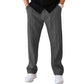 Vireous Men's Trousers, Sports Casual Loose Straight Pants, with Drawstring