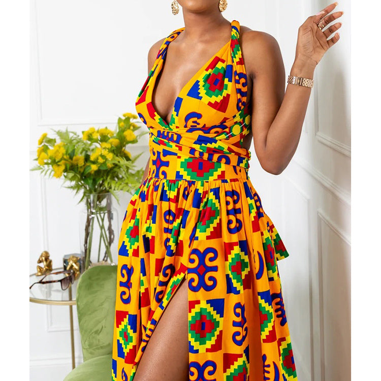 Multi-Wear African Print Dress