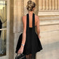 Vireous Tube Top Bandeau Mini Dress with Back Zipper, Party Dress