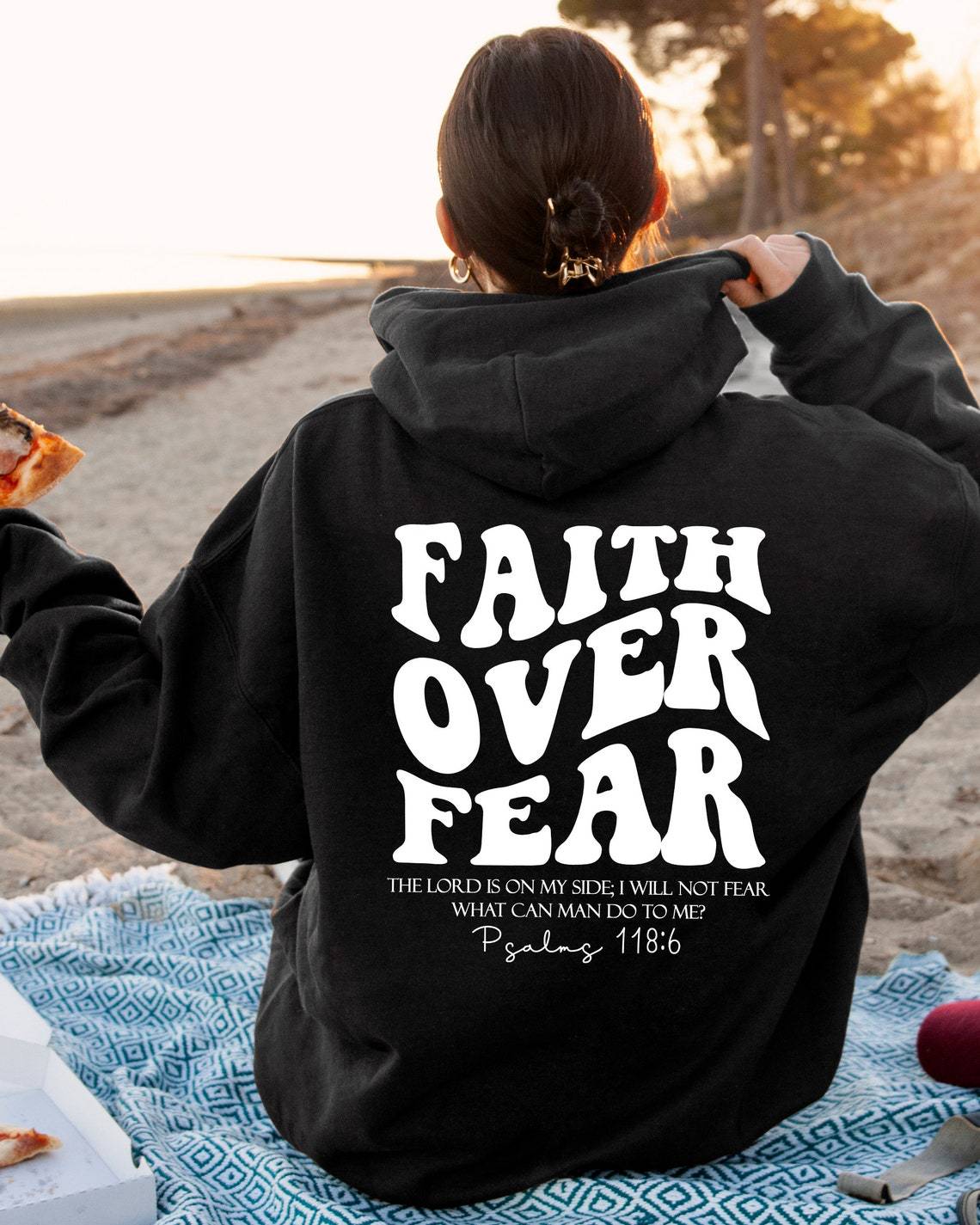 Faith Over Fear Psalms 18:6 Spiritual Hoodie