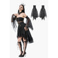 Dark in Love Seraphine Black Lace Ruffle Arm Warmer Sleeves