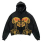 'Loving Skeleton' Fleece-Lined Printed Hooded, Multi Designs