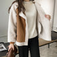 Suede Coat Women's Short Lambswool Motorcycle-Style Jacket