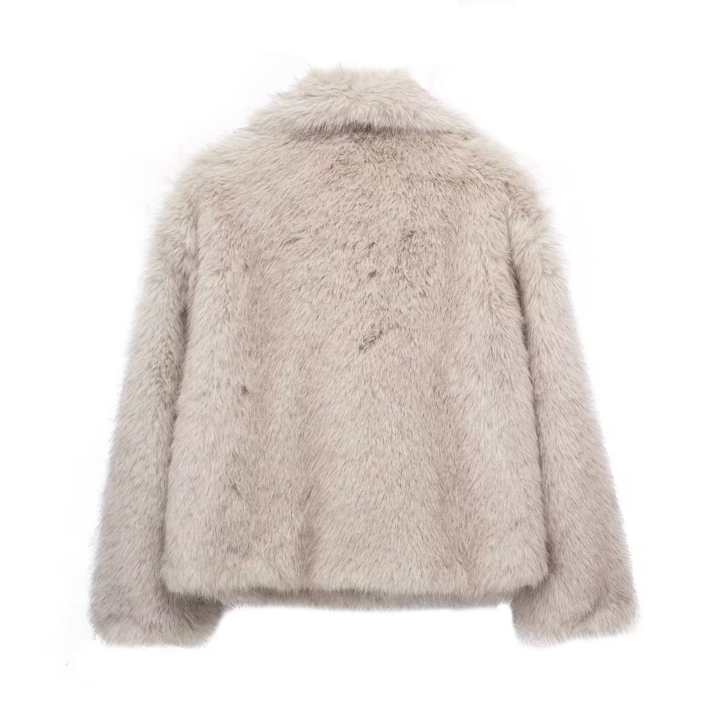 Thick Winter Plush Women's Fashion Bolero Jacket, Large Lapel