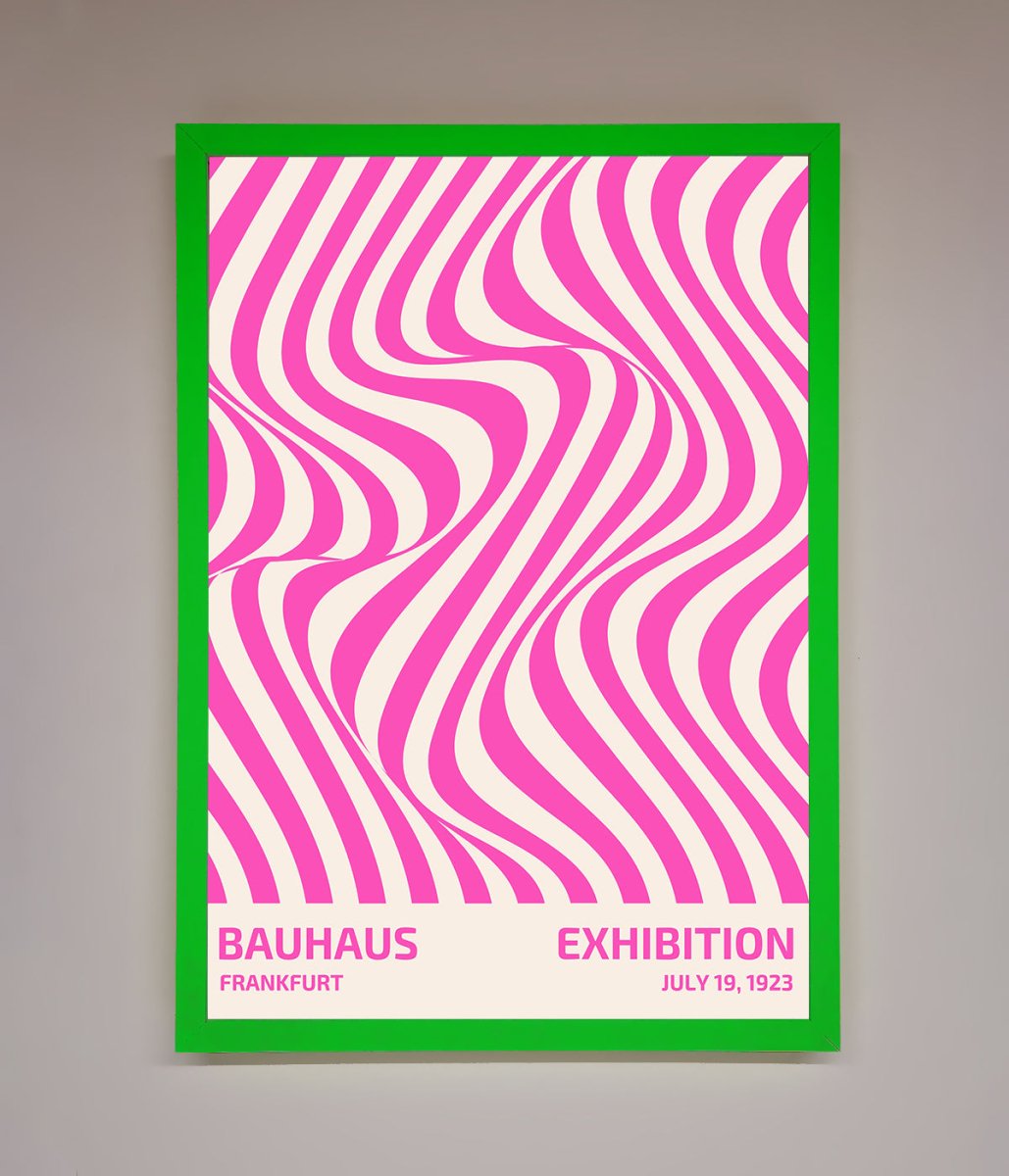 Bauhaus Pink Expedition Framed Wall Art