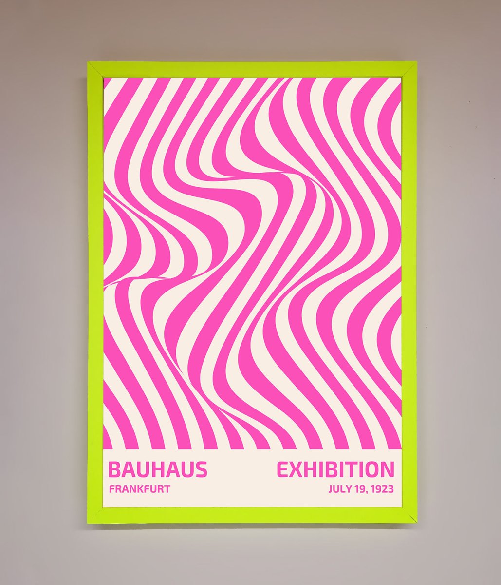 Bauhaus Pink Expedition Framed Wall Art