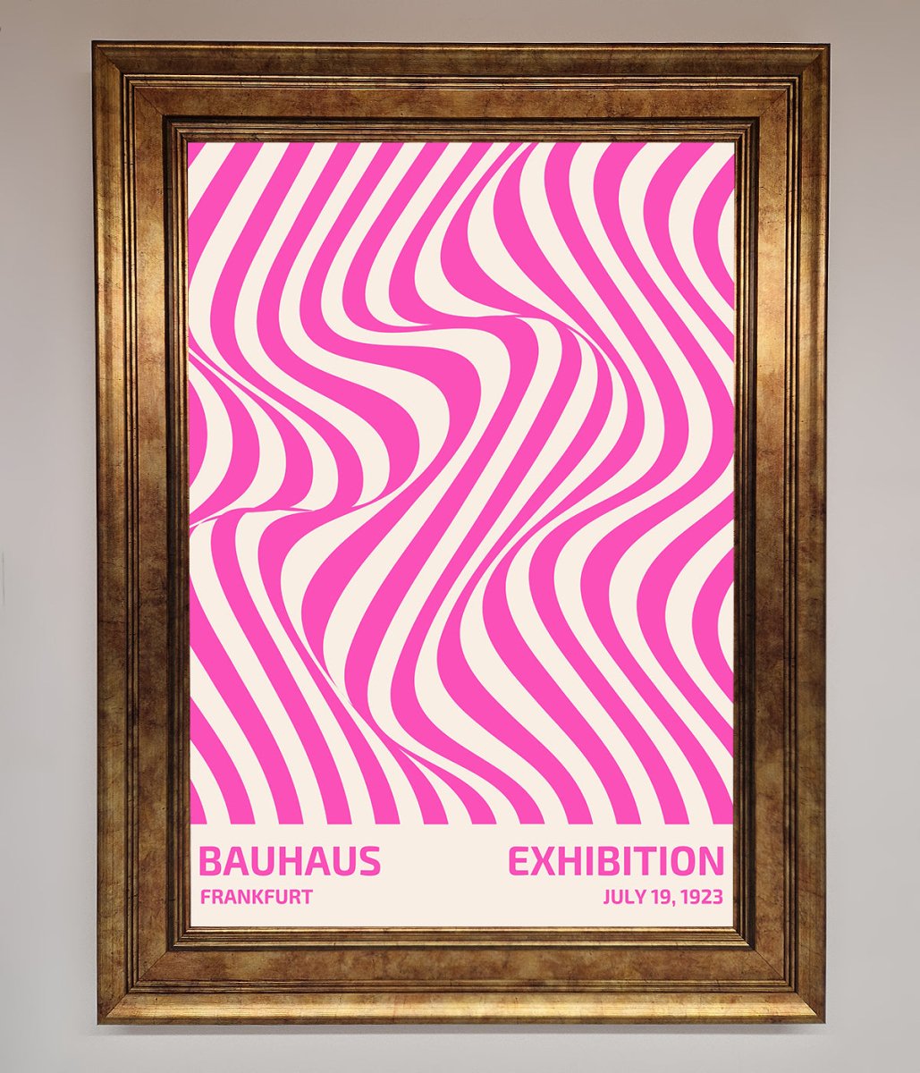 Bauhaus Pink Expedition Framed Wall Art