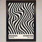Bauhaus Wavy Black Lines Framed Poster