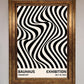 Bauhaus Wavy Black Lines Framed Poster