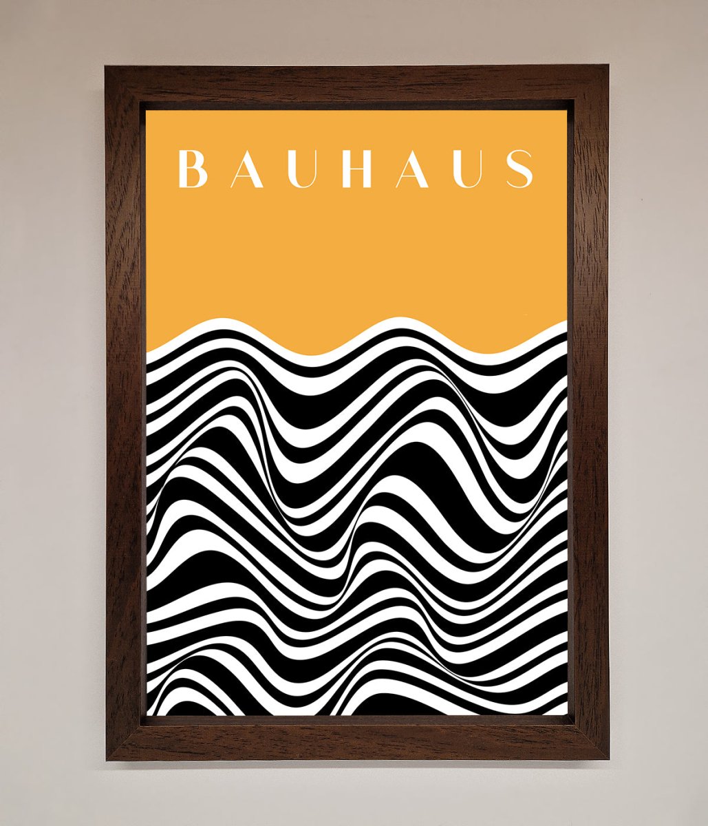Bauhaus Yellow Framed Poster