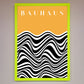 Bauhaus Yellow Framed Poster