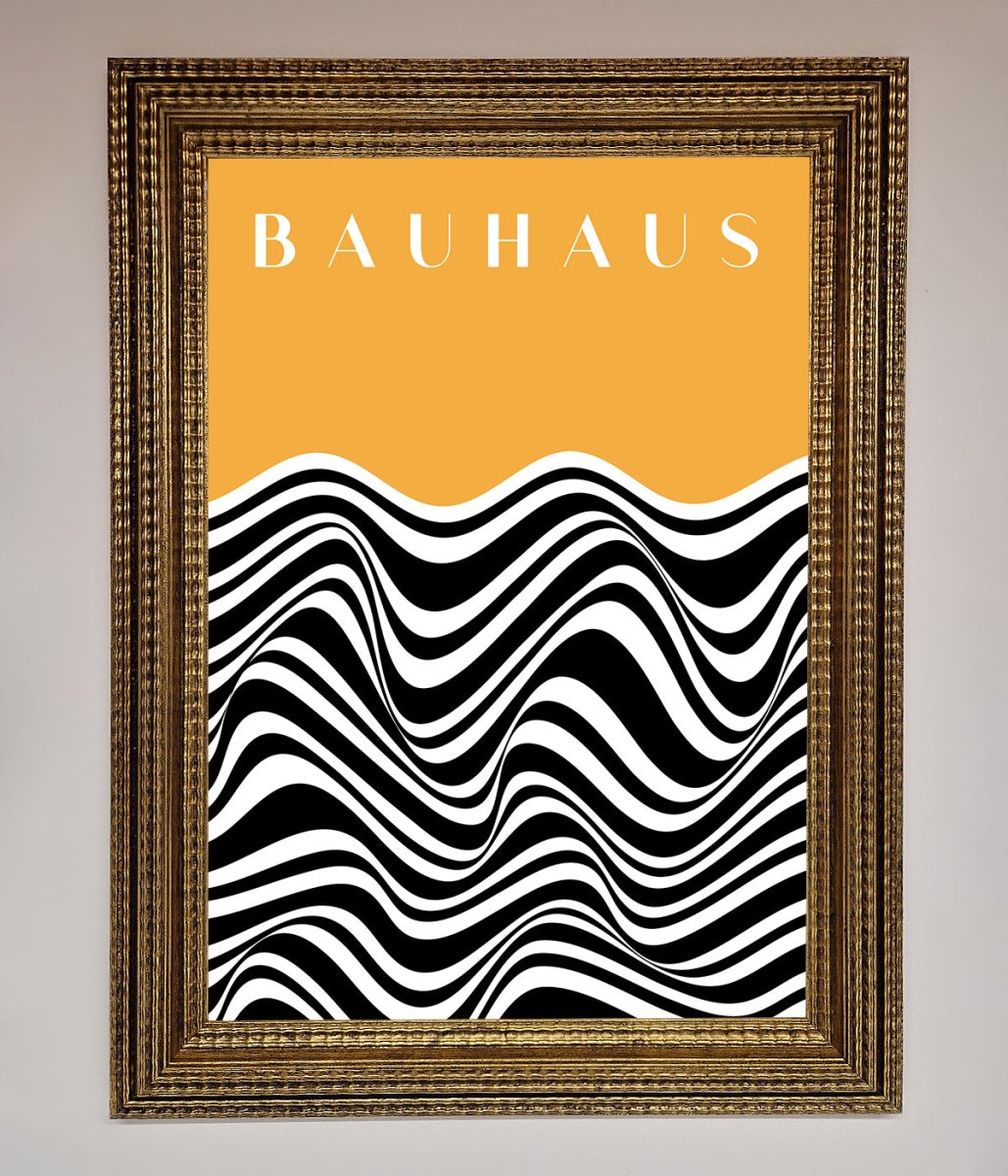 Bauhaus Yellow Framed Poster