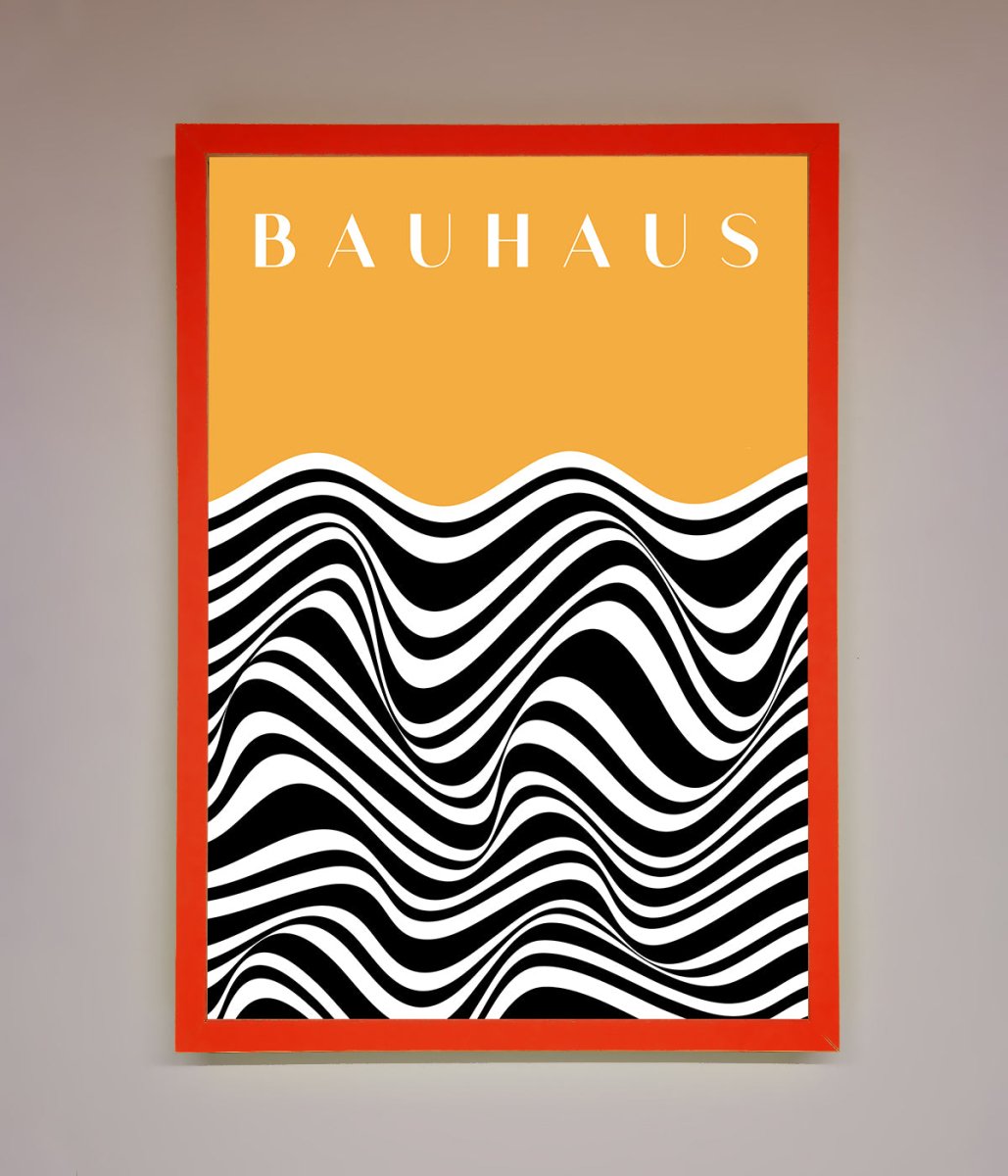 Bauhaus Yellow Framed Poster