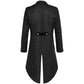 Retro Gothic Style Mid-Length Jacquard Tailcoat