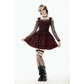 Dark in Love Morrigan Tartan Lace-Up Dress in Black