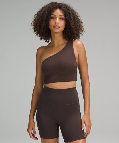 Women's Seamless One-Shoulder Vest and Shorts