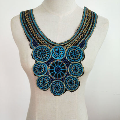 Embroidery Lace Collar Necklace, Ethnic-Style Handmade Accessories