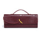 Leather American Retro Hand-Held Dinner Bag Baguette Clutch