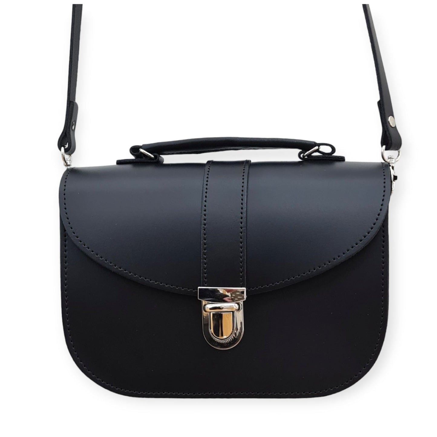 Olympia Handmade Leather Bag in Black