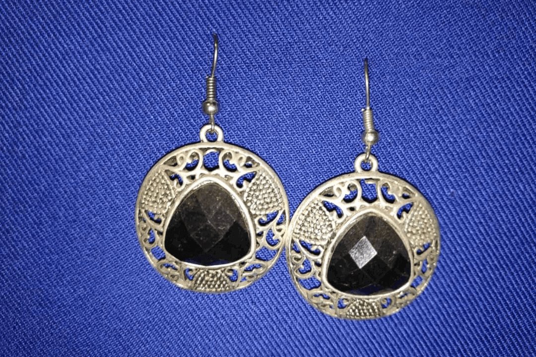Moroccan SIlver Eye-Design Earrings