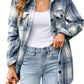 Women's Oversized Check Button Shirt Jacket