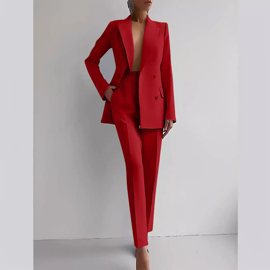 Vireous Women's Classic Trouser Suit, Business Suit, Multi Colours