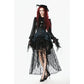 Dark in Love Sabina High-Low Sheer Lace Skirt in Black