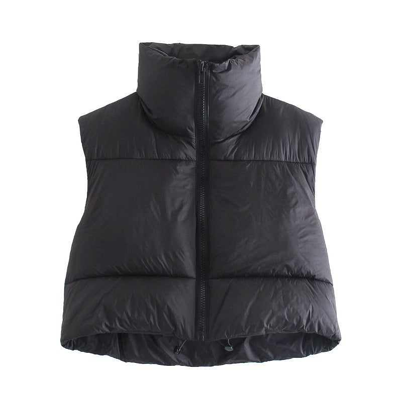 Vireous Padded Women's Short Vest Top With Zip