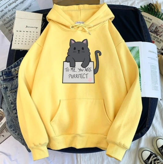 To Me You are Purrfect, Positive Vibes Women's Hoodie