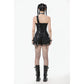 Dark in Love Vespera One-Shoulder Spiked Faux Leather Corset Top