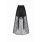 Dark in Love Sabina High-Low Sheer Lace Skirt in Black