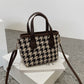 Houndstooth or Checkerboard Fashion Plaid Shoulder Handbag