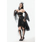 Dark in Love Seraphine Black Lace Ruffle Arm Warmer Sleeves